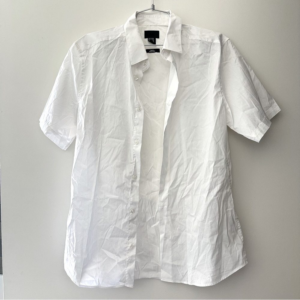 H&M Crisp White Casual Button Down Shirt